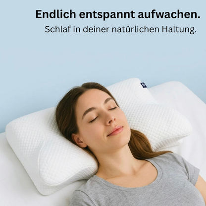 Entlastendes Nackenkissen mit Schmetterlingskontur